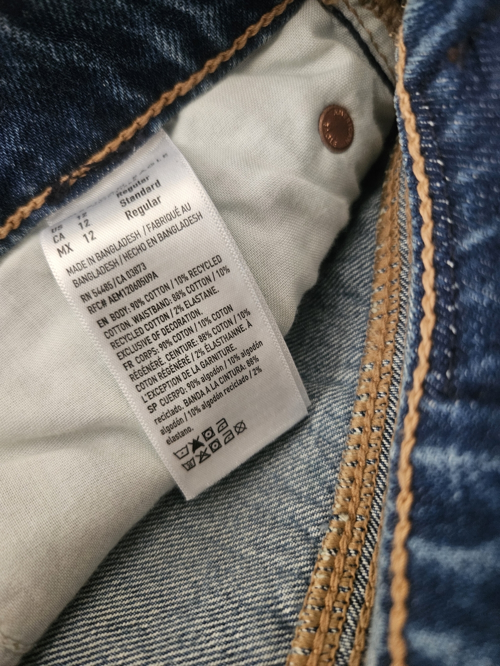 American Eagle Outfitters Classic Blue A Line Jean - Picture 3 of 4